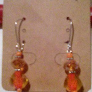 Women's Handmade Orange Fantasy Earrings